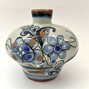 Ken Edwards Tonala El Palomar Vase Mexico Signed Ethnic Pottery Vintage 4”